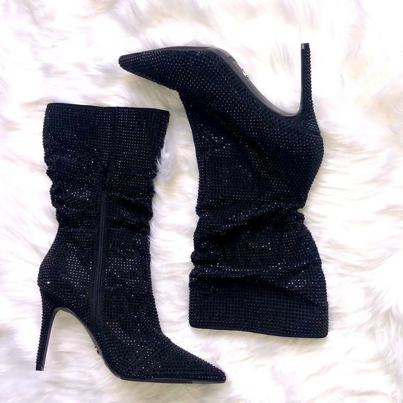 Thalia Sodi Shoes - Thalia Sodi RAQUELL Sequin Pointed Toe Boots, 8.5